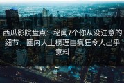 西瓜影院盘点：秘闻7个你从没注意的细节，圈内人上榜理由疯狂令人出乎意料