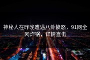 神秘人在昨晚遭遇八卦愤怒，91网全网炸锅，详情直击